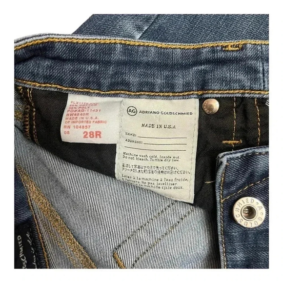 AG Adriano Goldschmied Jeans The Stilt Cigarette Leg Dark Wash Denim Women’s 28R - Picture 9 of 16